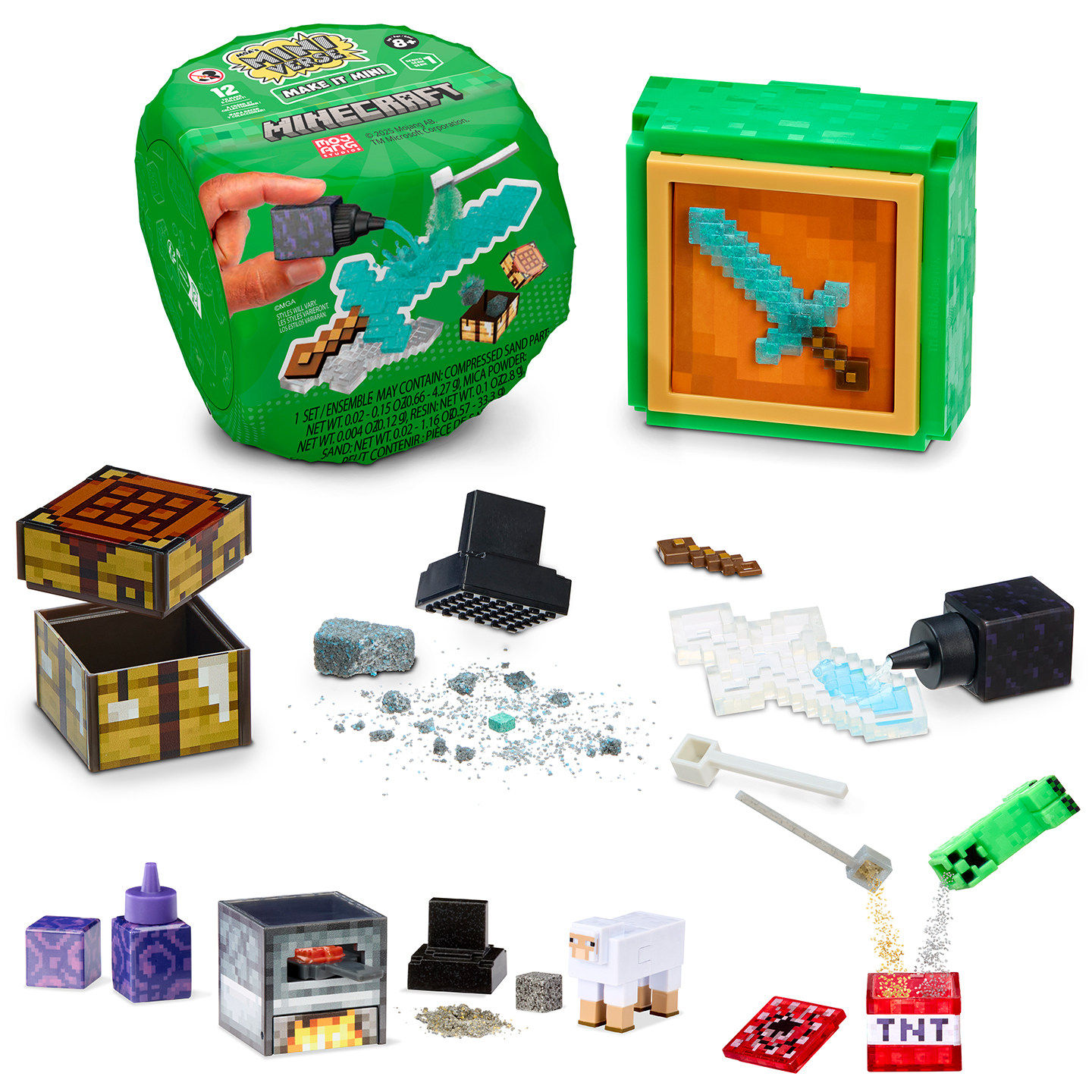 Gaming Console Minecraft - MGAミニバース マインクラフト メイクイットミニ シリーズ1 ブラインドキューブ DIYミニチュアゲームシーンモデル