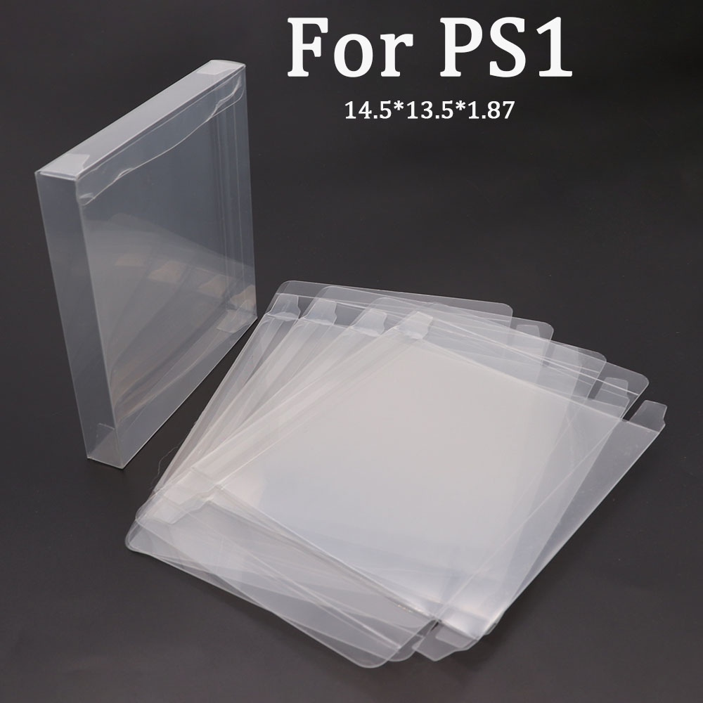 Gaming Console And Pc - 2/5/10/pc/ロット透明クリア PET プラスチックボックスプロテクターケーススリーブカバー PS1 箱入りゲームカートリッジボックス用
