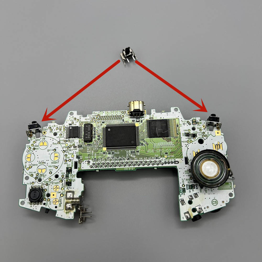 Gaming Console Buttons - GBA ゲームコンソールメインボード L R マイクロスイッチボタン修理交換用ゲームデバイス用