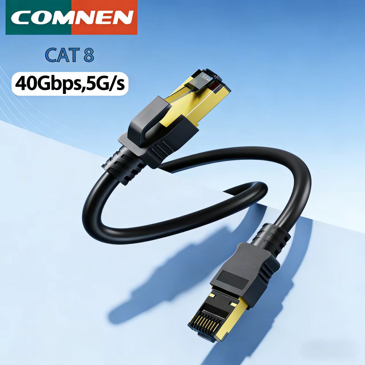 Lan Cable Gaming - COMNEN イーサネットケーブル 0.2-30M CAT8 40Gbps ゲーミング高速