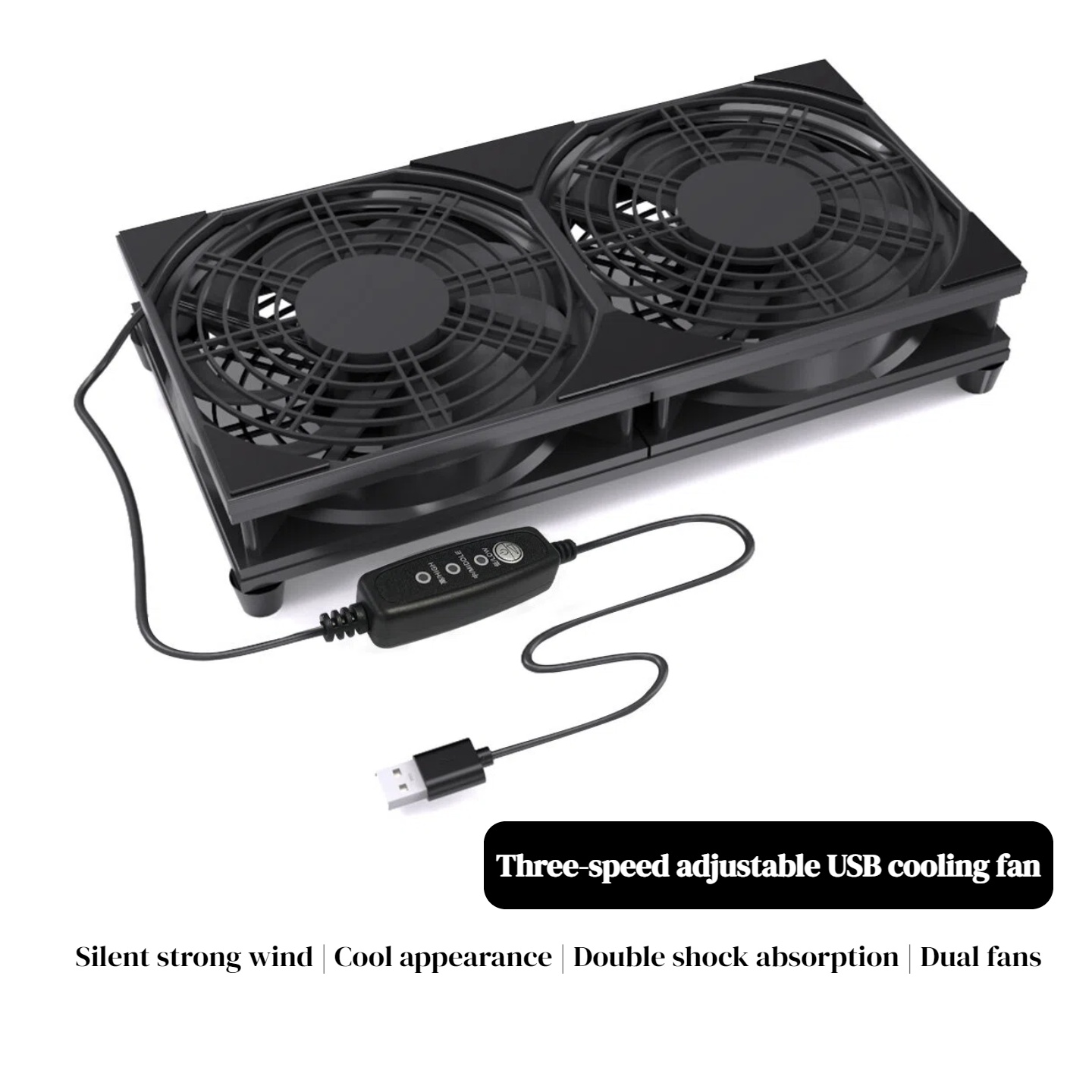 Gaming Console And Pc - デュアルUSB冷却ファン（3段階速度調整付き） | ルーター、PC、ゲーム機用の5V高風量クーラー