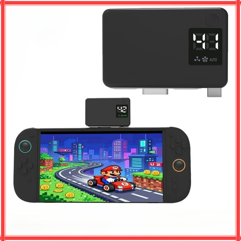 Gaming Console Nintendo Switch - 温度表示付き自動速度調整ターボファン搭載のSwitch 2スマート冷却ファン、Nintendo Switch 2本体用Type-Cクーラー