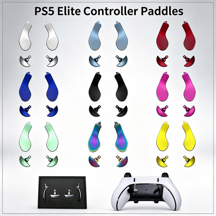 Sony Controller Dualsense Edge - PS5 DualSense Edgeコントローラー用メタルバックボタンパドル改造パーツ、交換用トリガーパドル、ゲームパッド修理・アップグレードアクセサリー