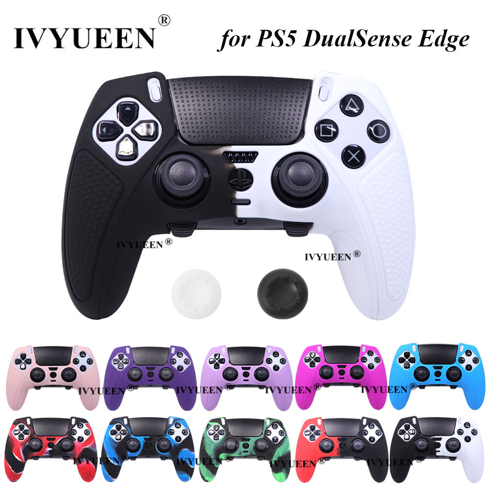 Sony Controller Dualsense Edge - IVYUEEN ソフトラバーシリコンケースプレイステーション 5 PS5 DualSense エッジコントローラプロテクタースキン親指グリップキャップアクセサリー
