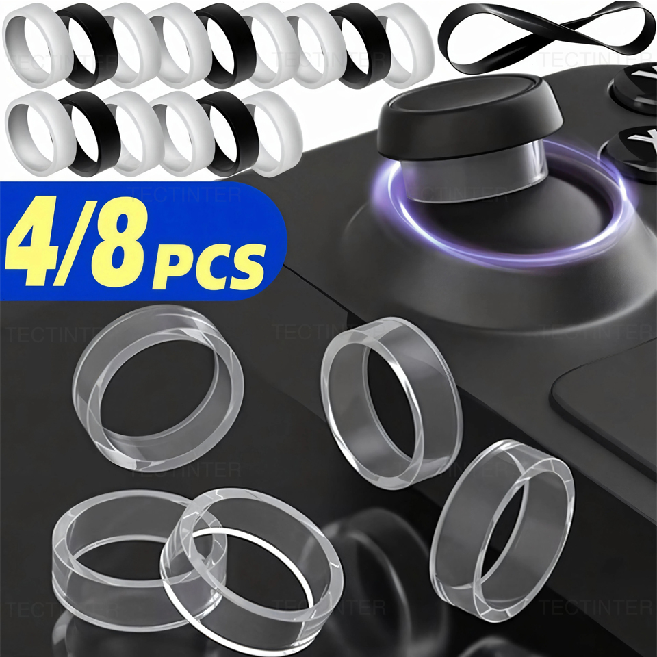 Gaming Console Best - 4/8 個の弾性保護ジョイスティックゴムリング PS5/PS4/スチームデッキロッカーシリコンリングカバー Rog Ally ゲームコンソール用