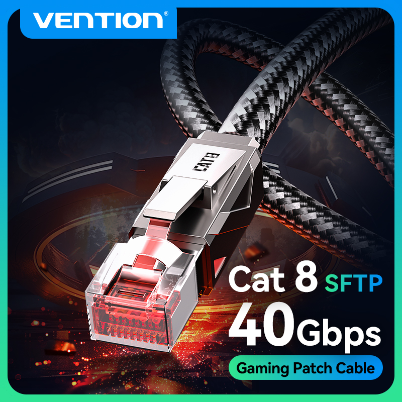 Lan Cable Gaming - Vention Cat8 イーサネットケーブル 40Gbps 2000MHz SFTP