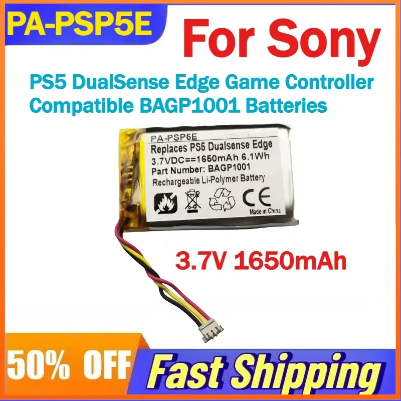 Sony Controller Dualsense Edge - 3.7V 1650mAh PA-PSP5E リチウムイオンバッテリー ソニー PS5
