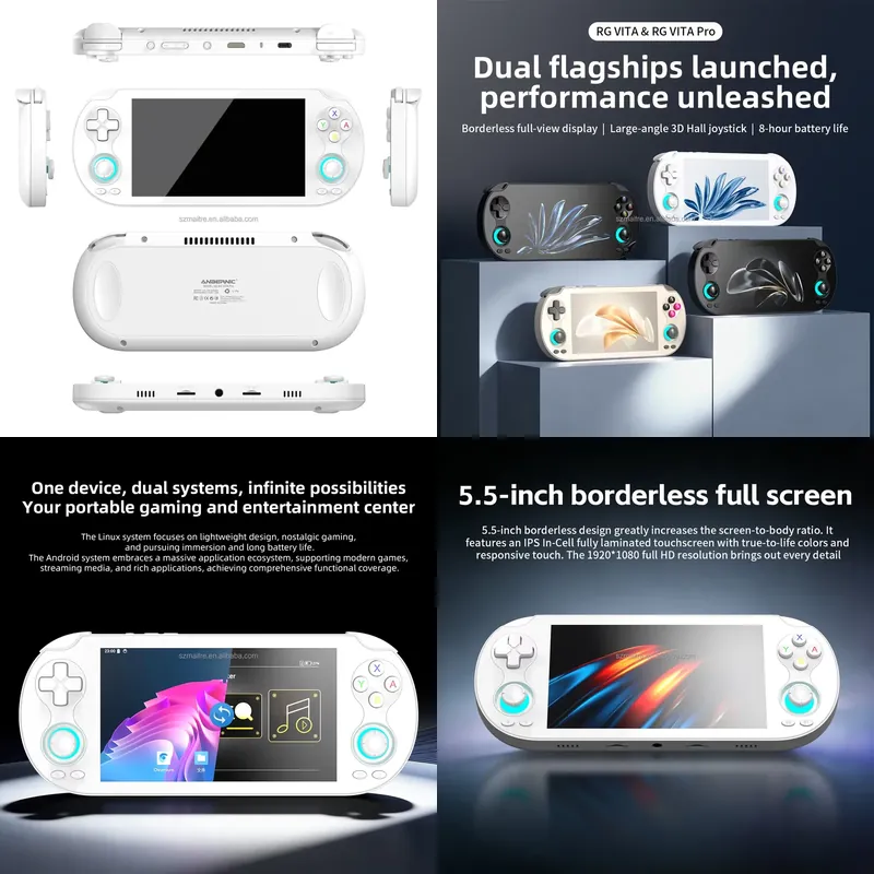 Gaming Console Os - 【CHIMU HOME】 5.5インチタッチスクリーン搭載ハンドヘルドゲーム機、LinuxとAndroid 14のデュアルOS、RK3576プロセッサ搭載ポータブルゲーム機