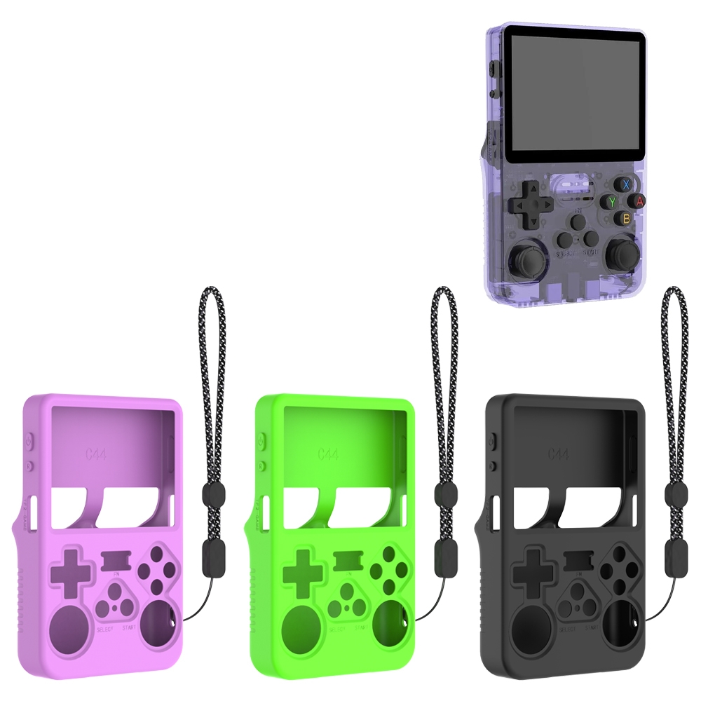 Gaming Console R36S - ANBERNIC R36Sゲーミングコンソール用シリコン保護ケース、傷防止保護、シンプルな単色保護スリーブアクセサリー