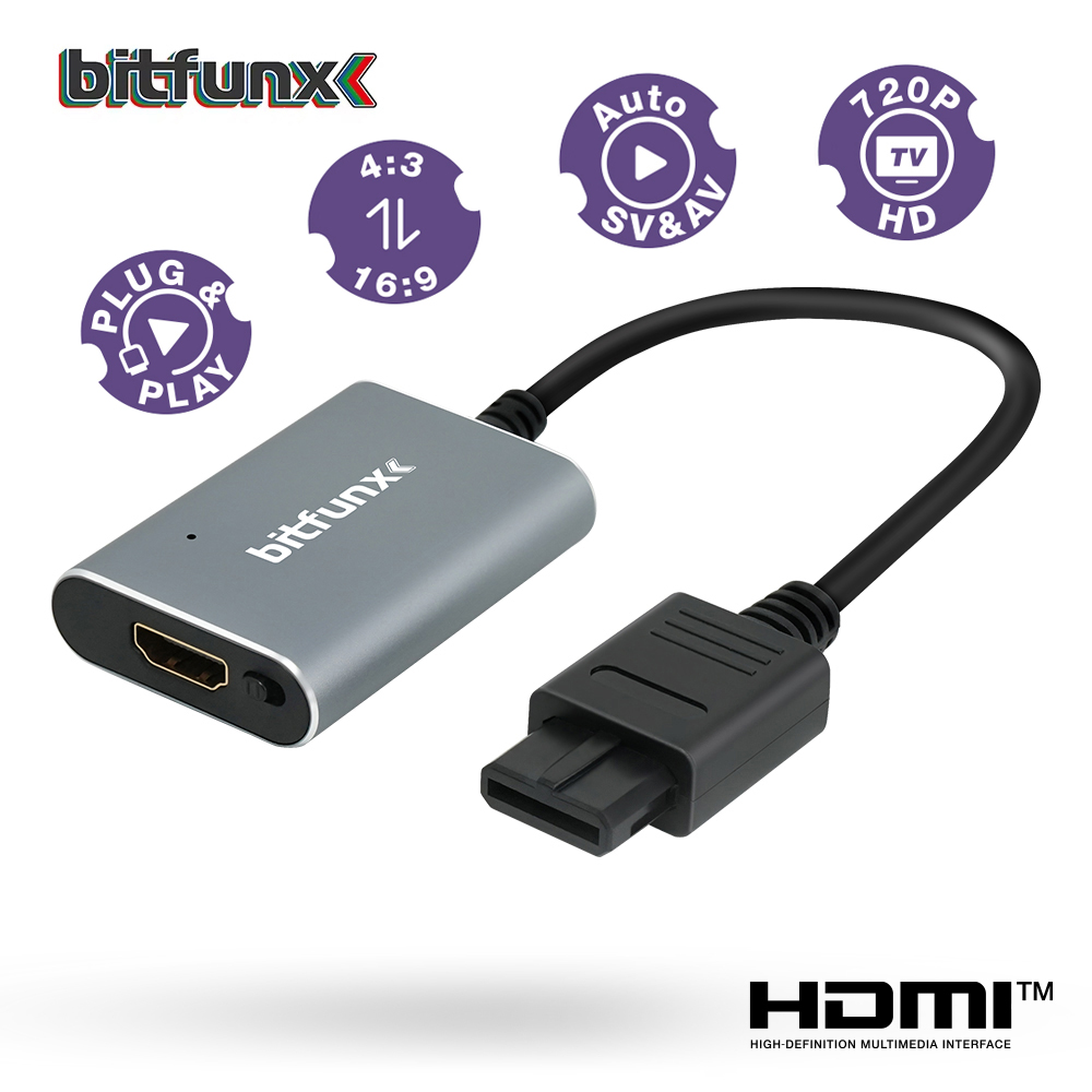 Gaming Console Nintendo Switch - Bitfunx 720P HDMI ™ アダプター S-ビデオ