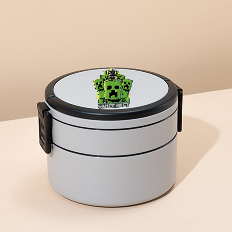 ゲームテーマの二層ランチボックス、Minecraft風弁当箱 - Gaming Console Minecraft のレビューと価格