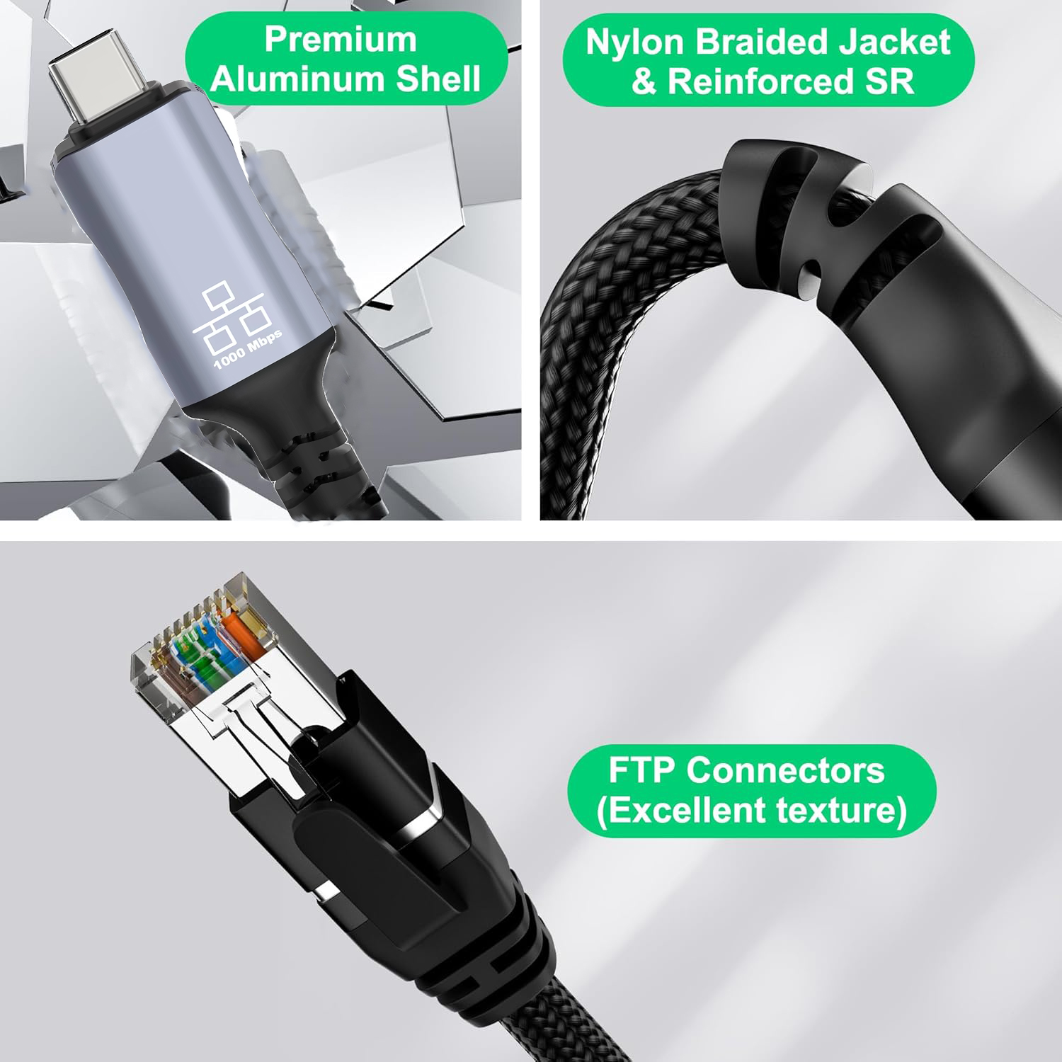 1.8M USB Type-C - RJ45 イーサネットア - Lan Cable Gaming のレビューと価格