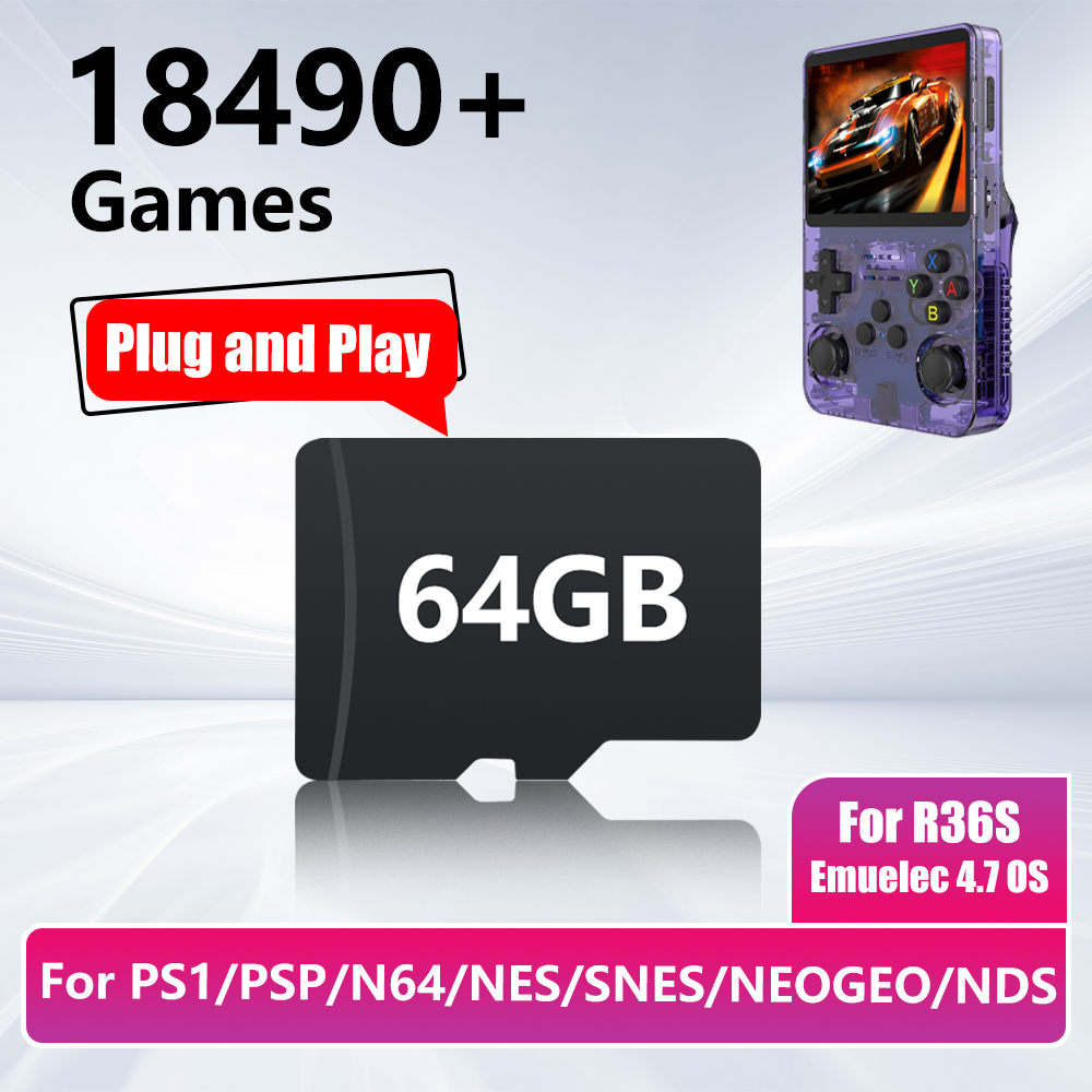R36Sゲーム機用64GBゲームカード、18490以上のゲー - Gaming Console R36S のレビューと価格