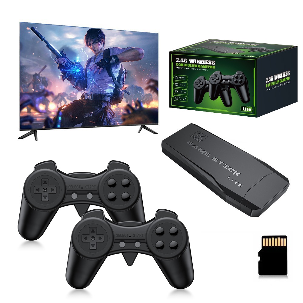 ポータブル4Kレトロゲームスティックコンソール、ワイヤレスコ - Gaming Console Sale のレビューと価格