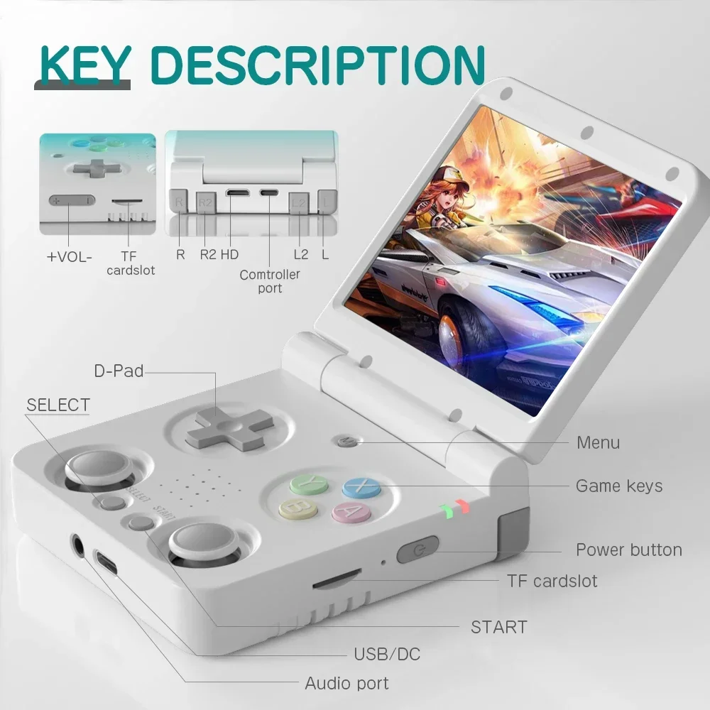 MIYOO Flip V2携帯ゲーム機プレーヤー3.5インチ - Gaming Console Os のレビューと価格