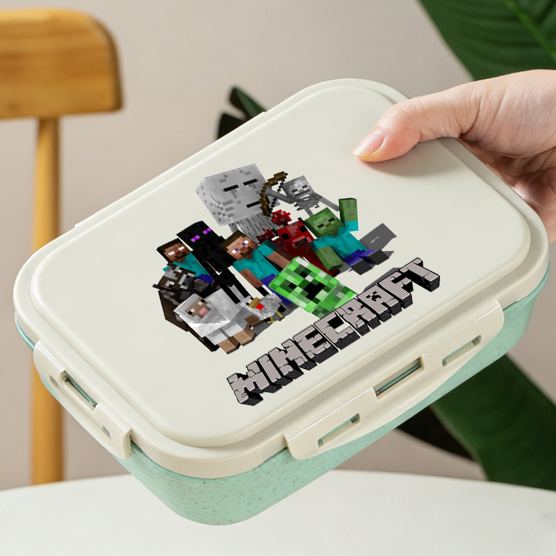 Minecrafted 弁当箱ゲームピクニック食品容器漫画フ - Gaming Console Minecraft のレビューと価格