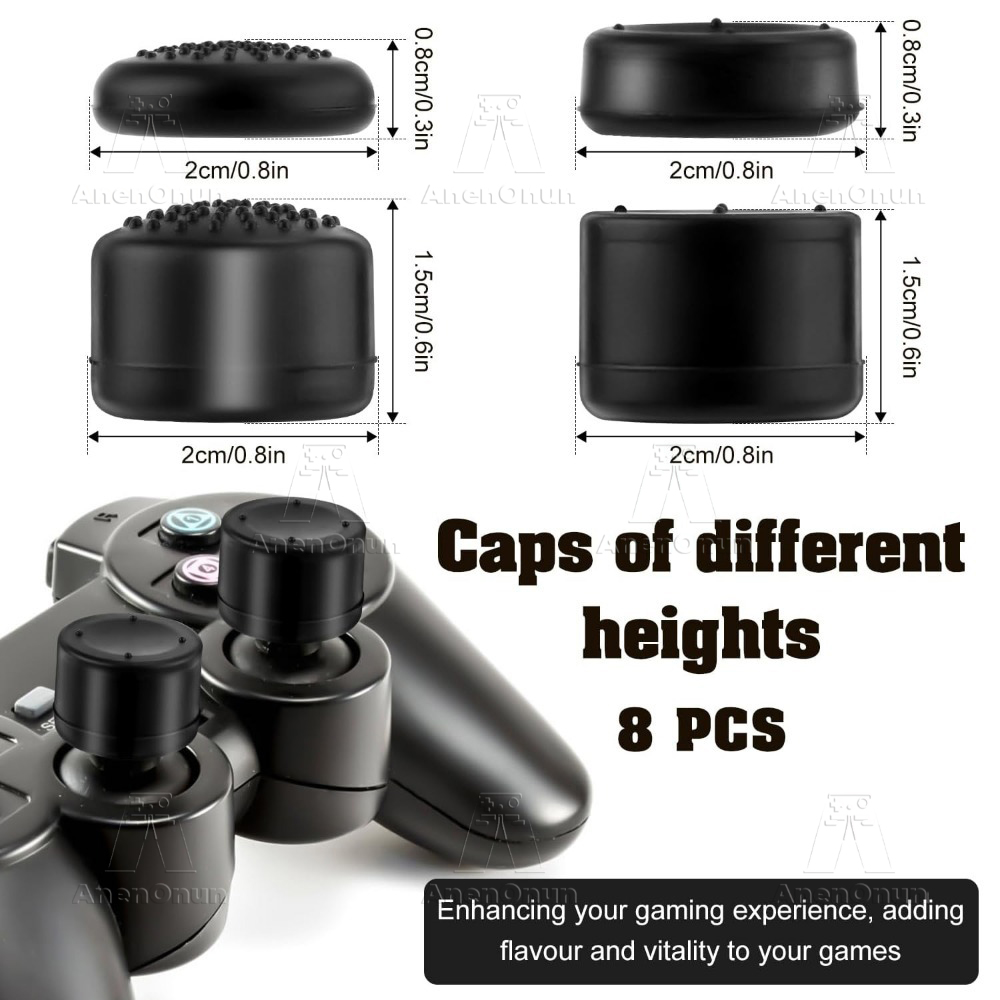 8 個の親指グリップキャップコントローラージョイスティックキ - Gaming Console And Pc のレビューと価格