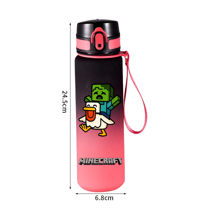 650ml マインクラフト ウォーターボトル プッシュポップ - Gaming Console Minecraft のレビューと価格